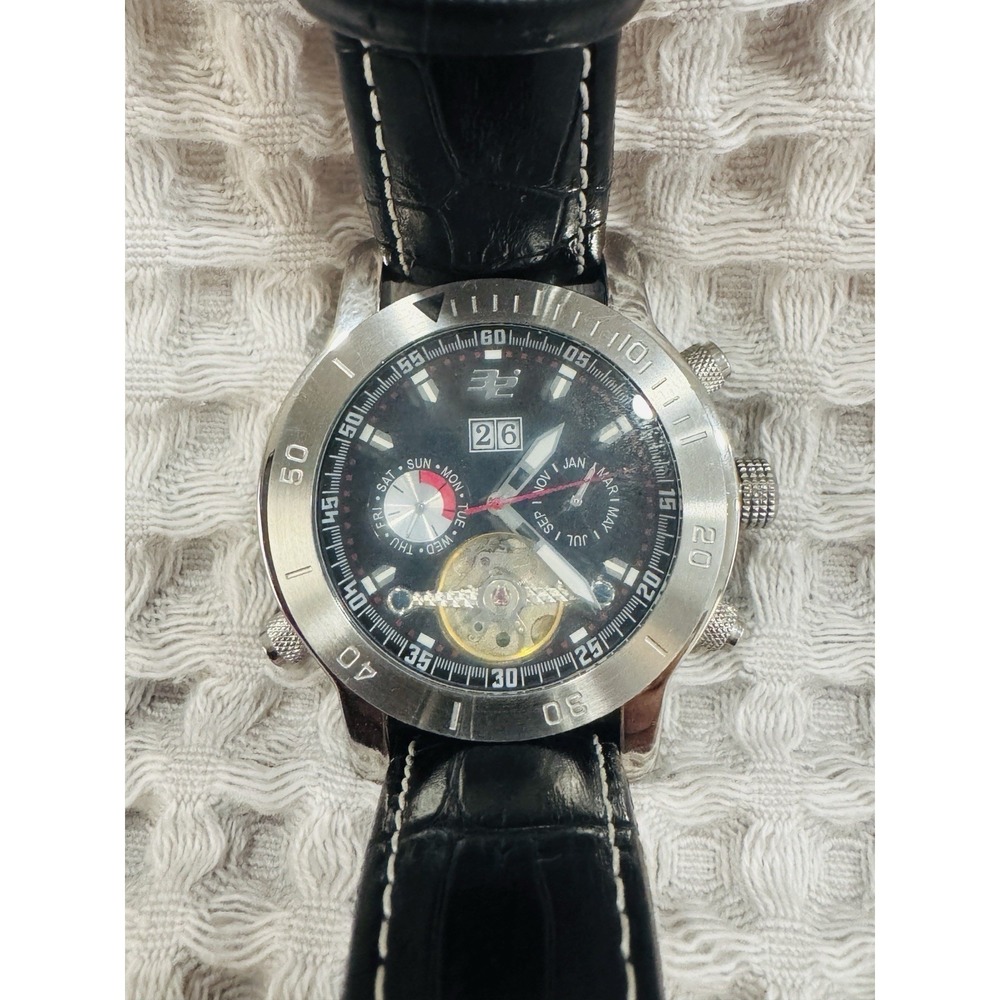 32 Degrees Automatic Mens Watch Open Heart Day Date 10ATM N0044-098